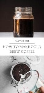 how to make cold brew coffee at home pin