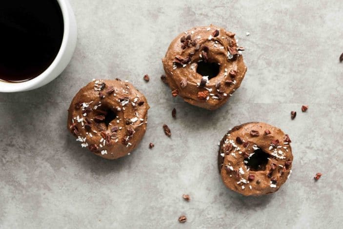 Raw Espresso Donuts seen from the top