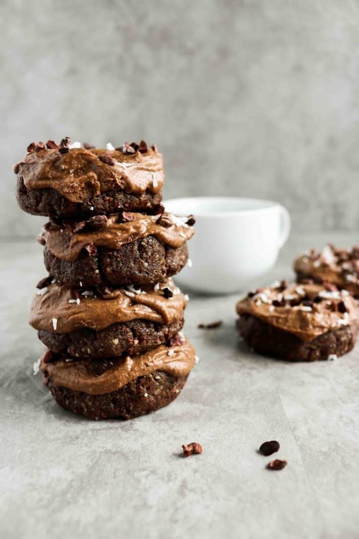 Stacked Raw Espresso Donuts