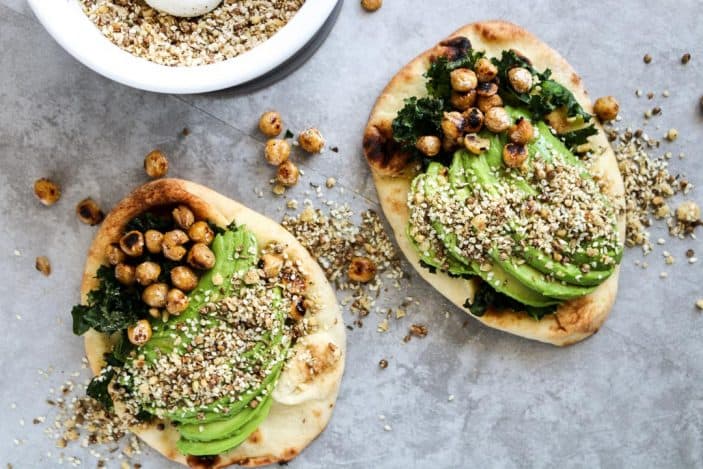 Naan Avocado Toast with Dukkah & Pan-Fried Chickpeas - Unsweetened Caroline-6-2