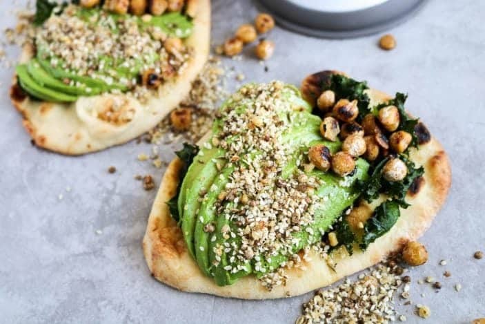 Naan Avocado Toast with Dukkah & Pan-Fried Chickpeas- Unsweetened Caroline-8