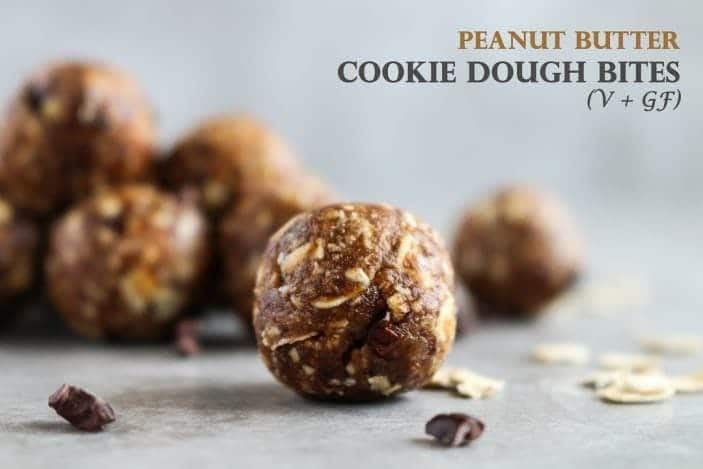 Peanut Butter Cookie Dough Bites (vegan, gluten-free, refined sugar-free with a peanut-free option!) - Unsweetened Caroline-2-4