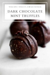 dark chocolate mint truffles pin