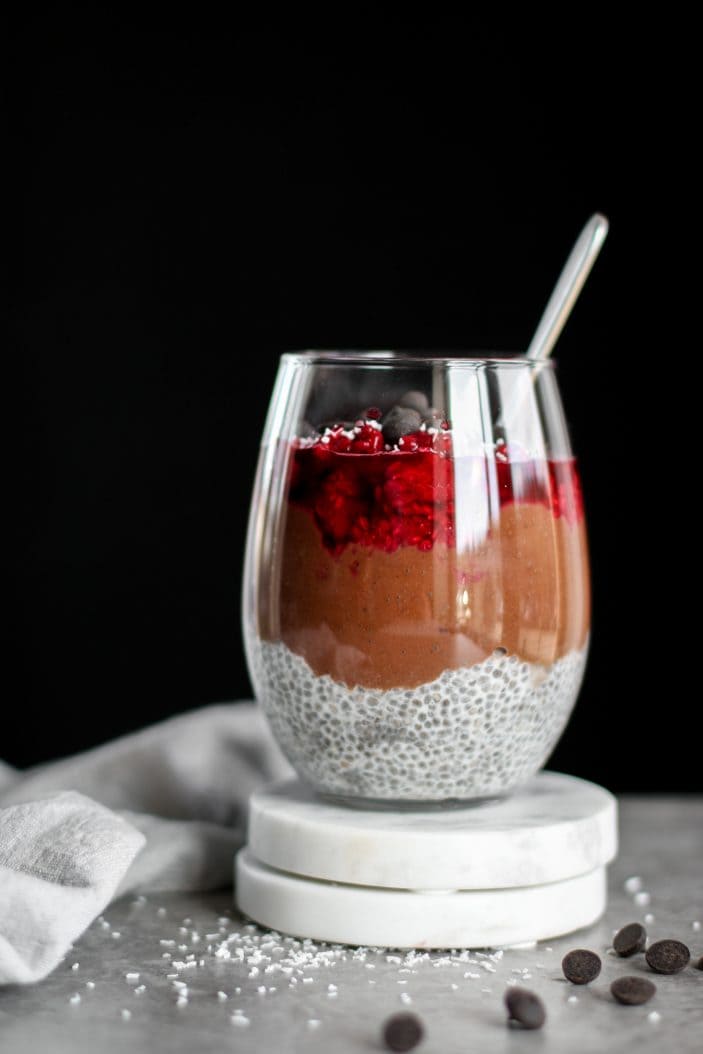 Luxurious Chocolate Chia Pudding Parfait