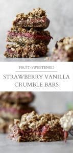strawberry vanilla crumble bars pin