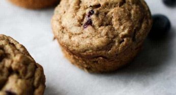 Fruit-Sweetened Cardamom Blueberry Muffins