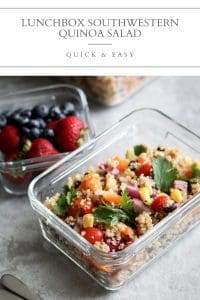 quick lunchbox southwestern quinoa salad
