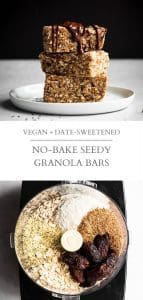 No-Bake Seedy Granola Bars pin
