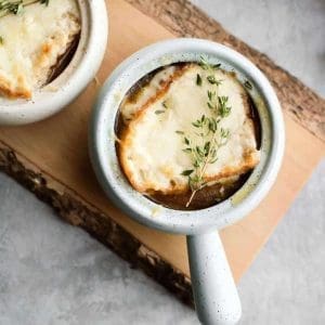 Vegetarian French Onion Soup | Unsweetened Caroline