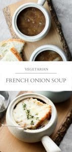 vegetarian French onion soup pin
