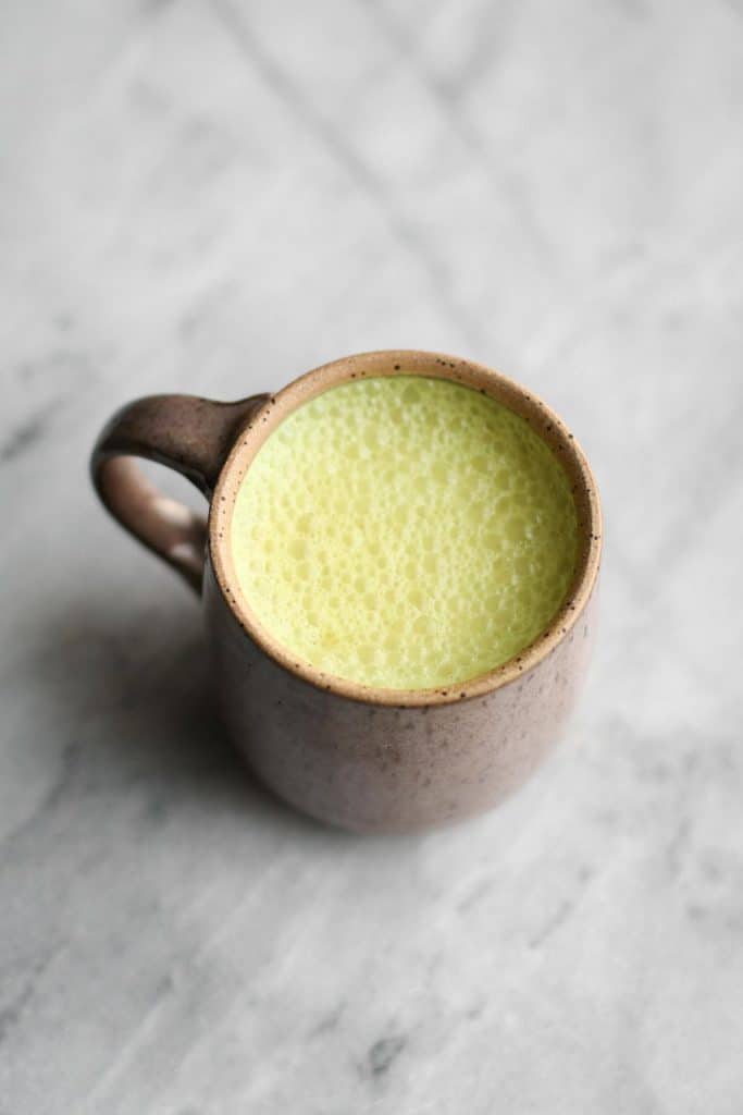 Warm Turmeric Ginger Milk in a cup