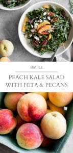 sweet peach kale salad pin