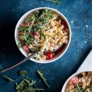 Vegan Chickpea Pasta Salad with Tahini Dressing