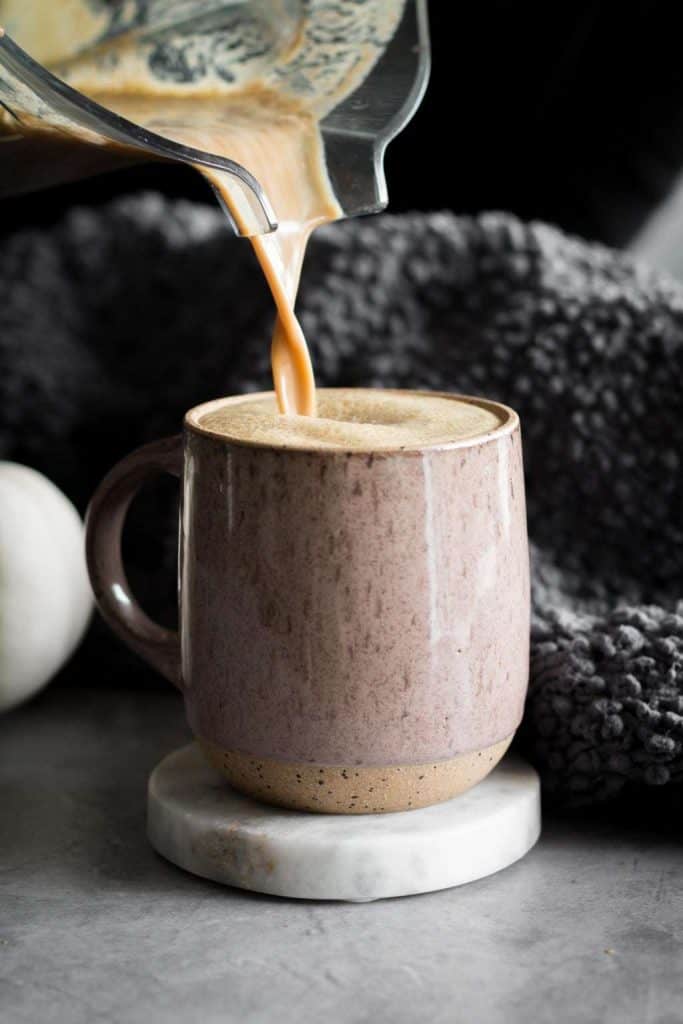 Pumpkin Spice Latte poured into mug