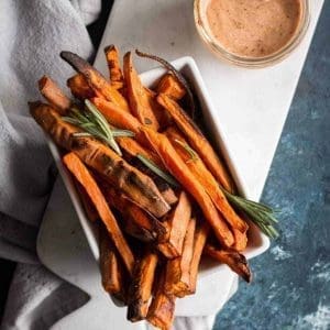 Roasted Sweet Potatoes with 2-Minute Vegan Aioli