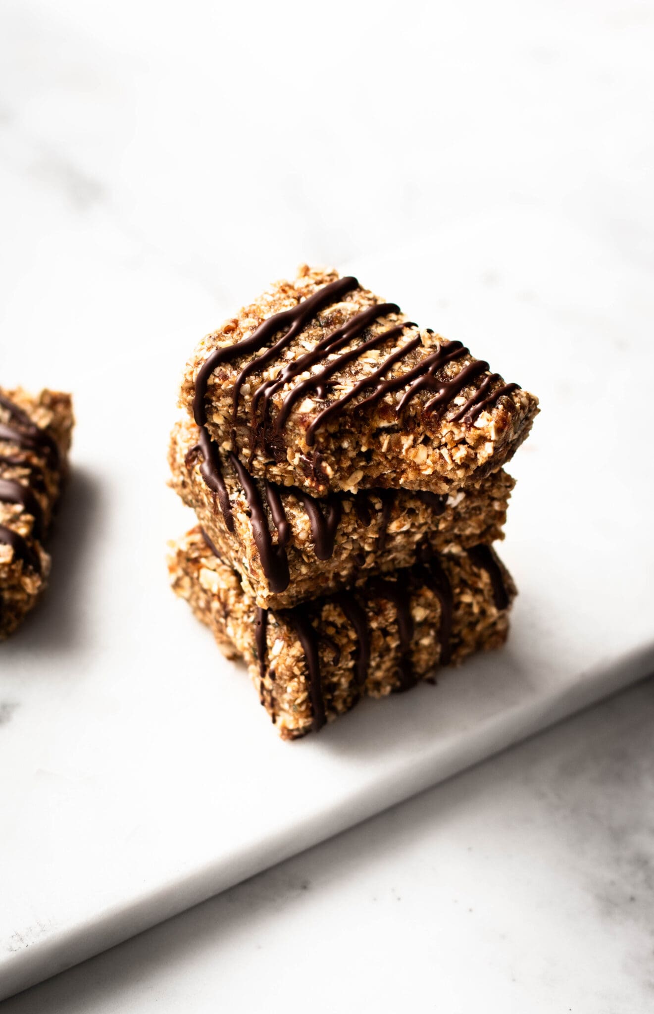 stack of no-bake granola bars