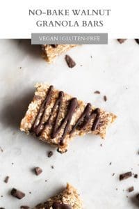 no-bake walnut granola bars pin