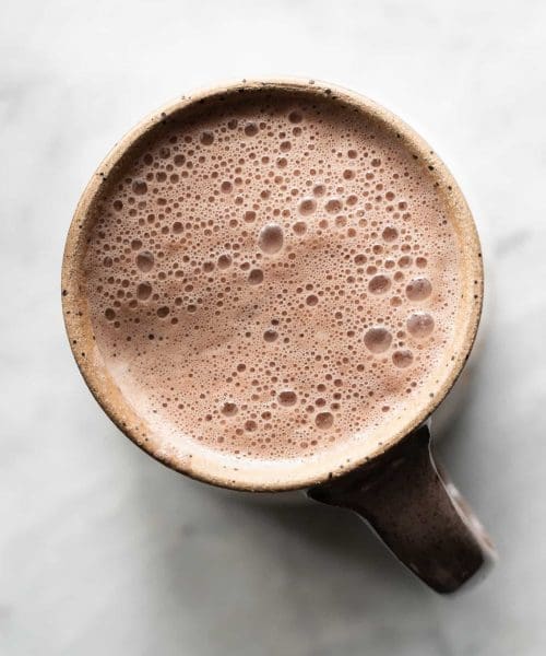 peanut butter hot cocoa in a cup
