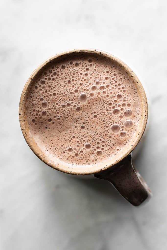 peanut butter hot cocoa in a cup