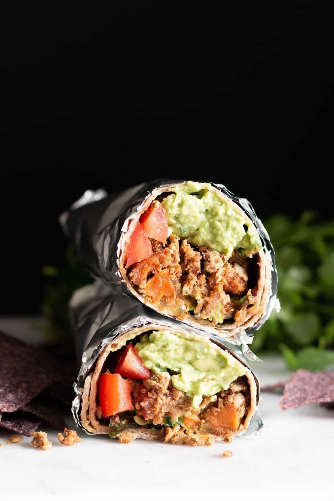 Loaded Lentil Burritos - Nourished by Caroline