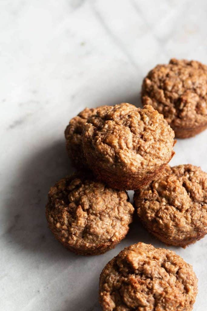 The Healthiest Banana Bran Muffins from the top