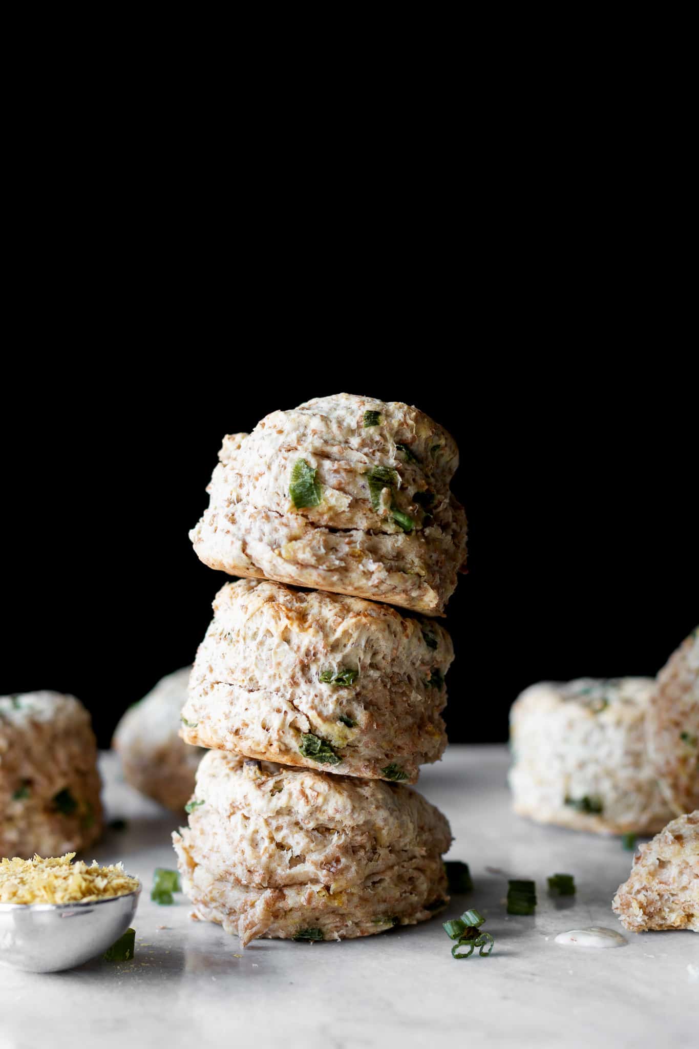 Savory Vegan Biscuits with Scallions