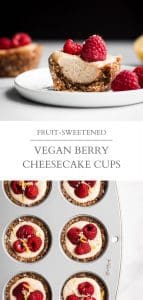 vegan berry cheesecake cups pin