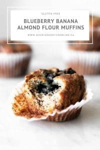 Blueberry Banana Almond Flour Muffins pin