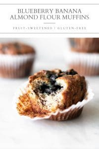 blueberry banana almond flour muffins pin