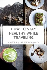 stay healthy while traveling pin