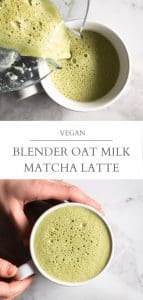 blender oat milk matcha latte pin