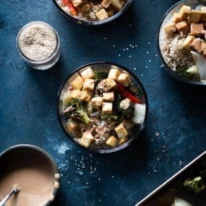 sesame tofu bowls - meal prep tips