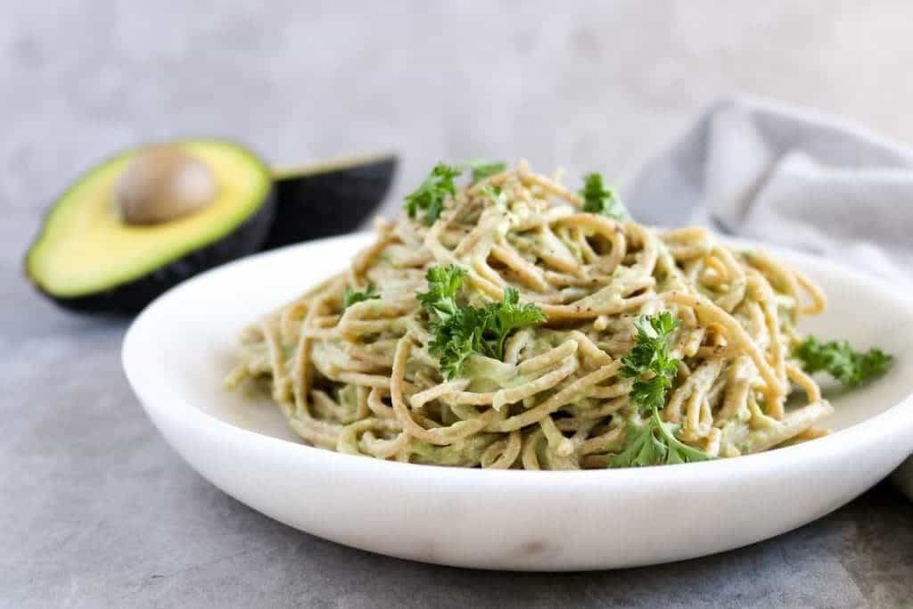 Creamy Tofu & Avocado Pasta (Oil-Free!) - Unsweetened Caroline-0905