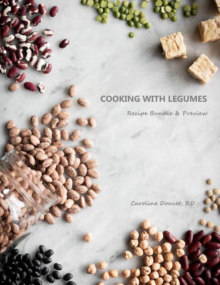 Title page of Unsweetened Caroline's free Cooking With Legumes preview.