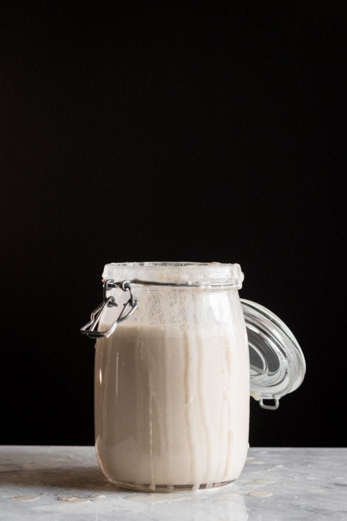 eggnog in a big jar