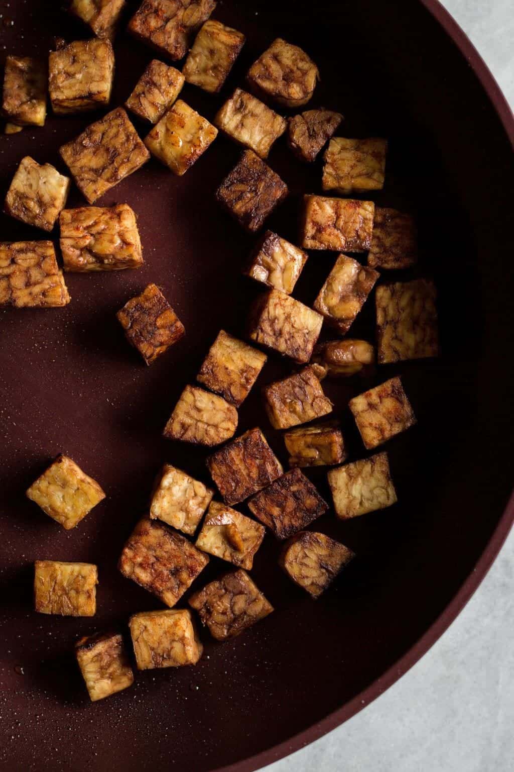 Tempeh Kale Salad with Tahini Dressing Nourished by Caroline