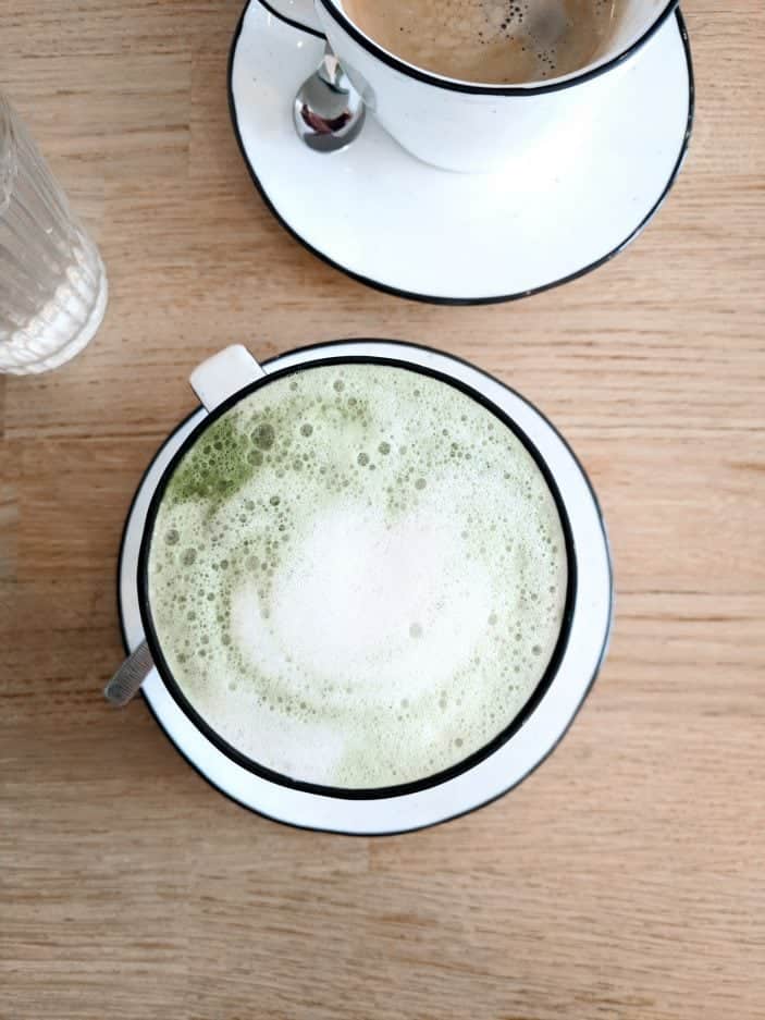 matcha in cup