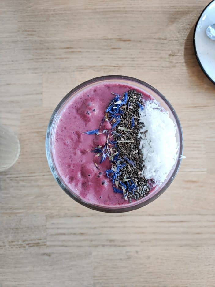 smoothie in glass