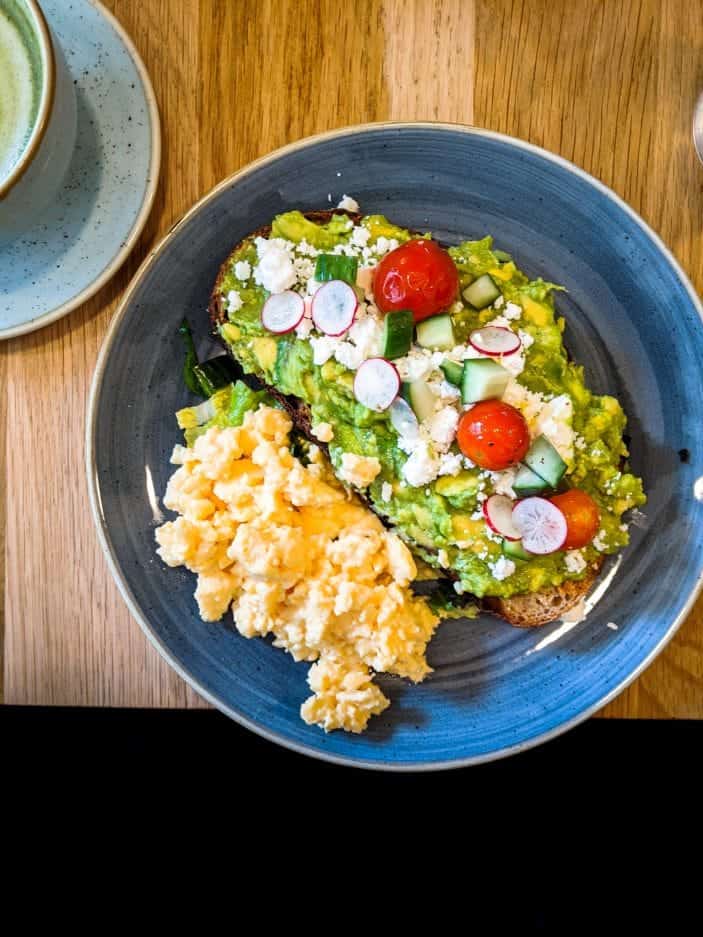 avocado toast and eggs