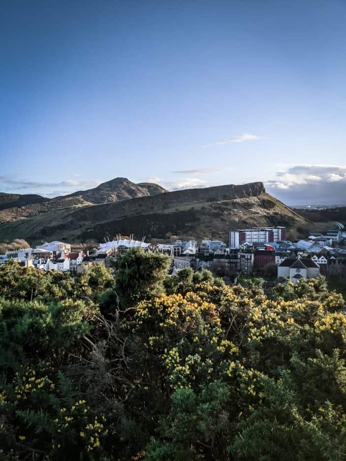 Edinburgh and hills