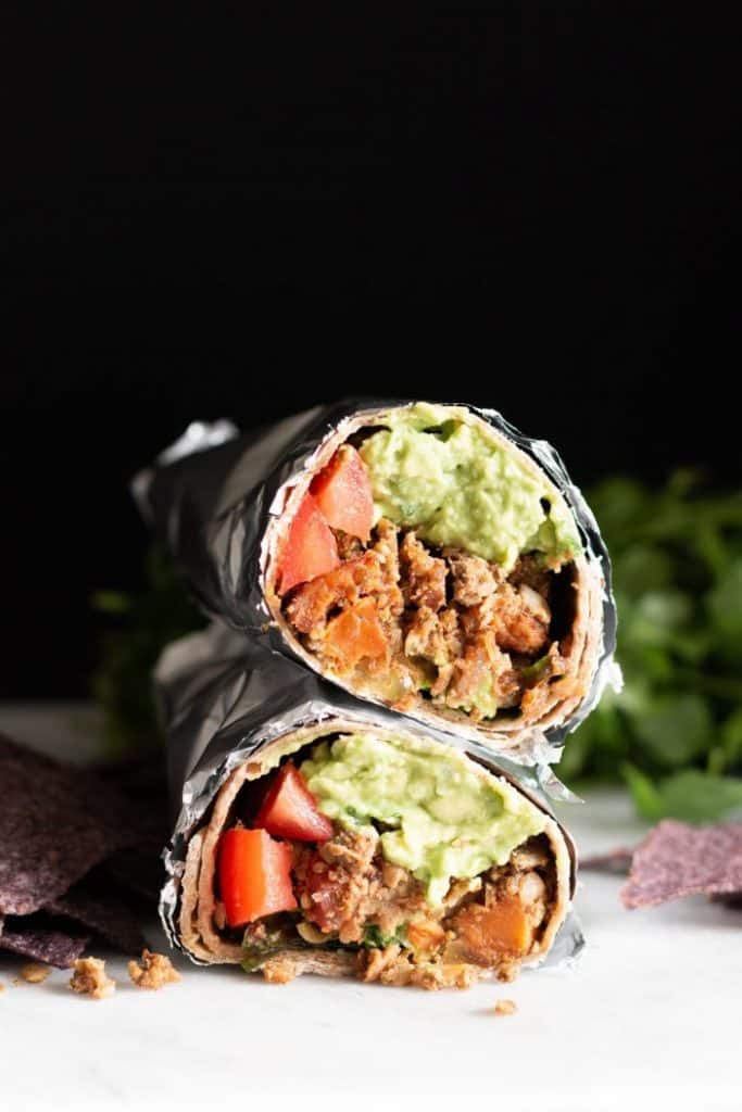 quick vegan meal ideas - burrito