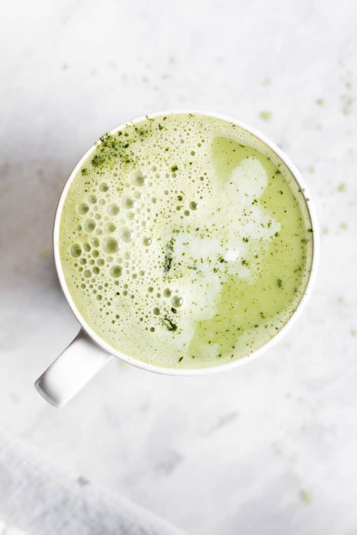 Coconut Blender Matcha in cup - cozy blender drinks