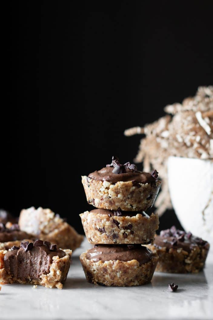 stacked chocolate mousse cups