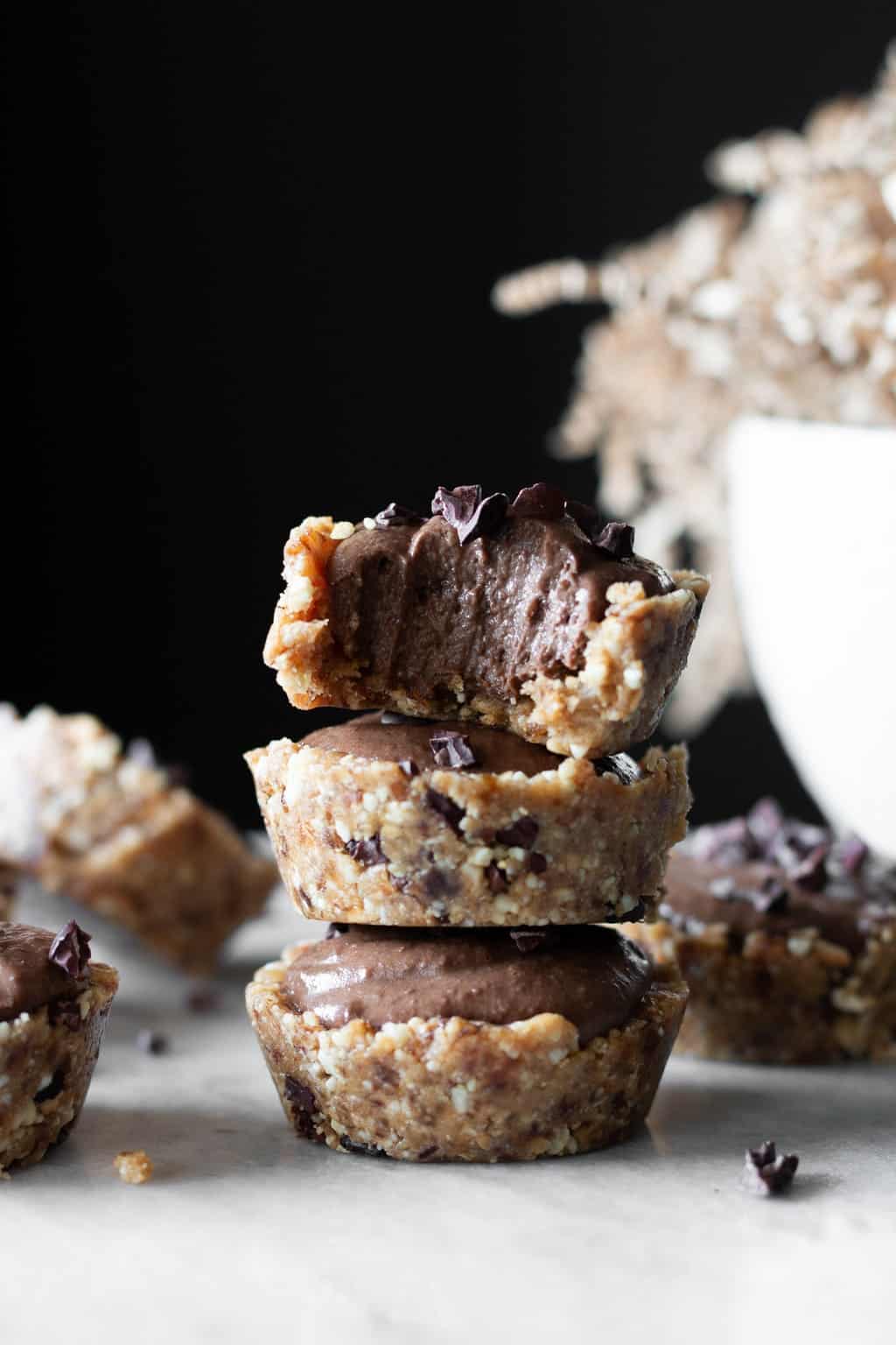 Mini Cookie Dough Chocolate Mousse Cups