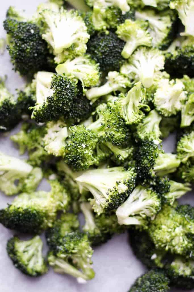raw broccoli closeup