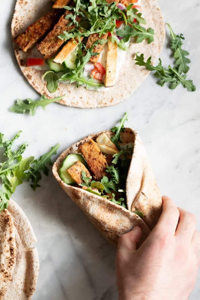 Vegetarian Tempeh Gyros