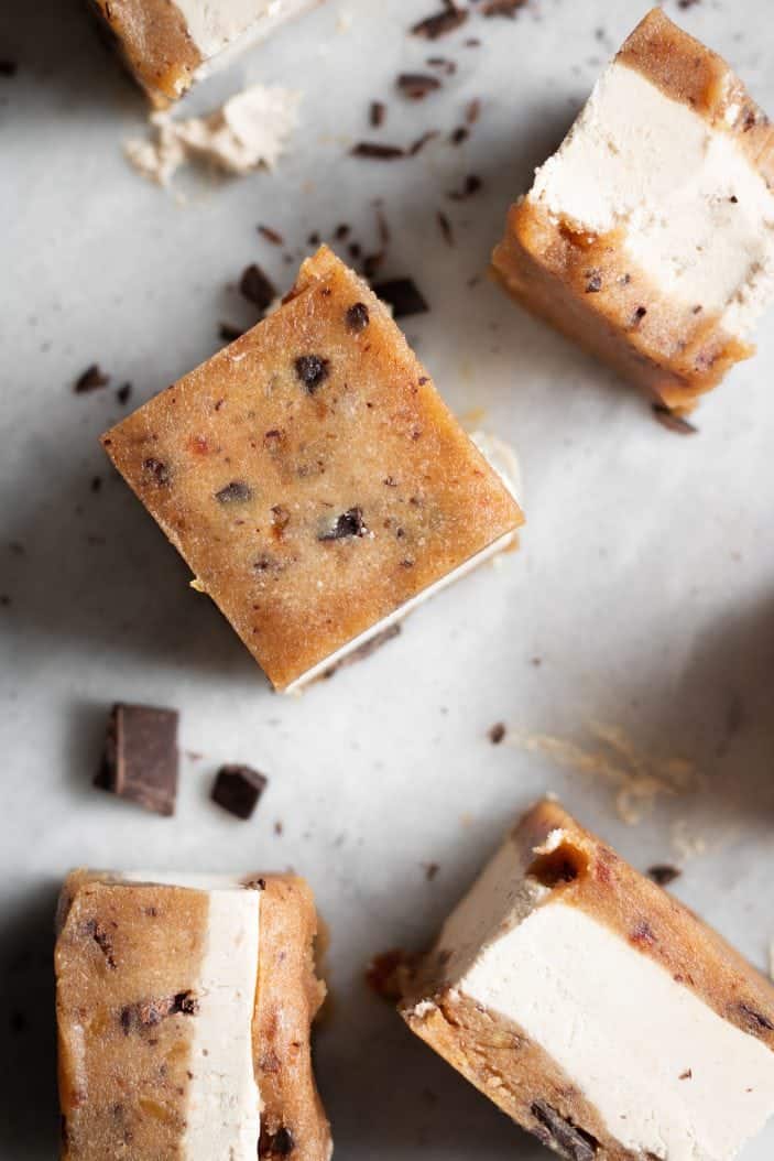 Chocolate Chip Cookie Dough Ice Cream Sandwiches