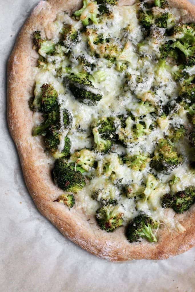 Whole Wheat Broccoli Cheddar Pizza