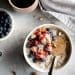 overnight oats with berries from the top