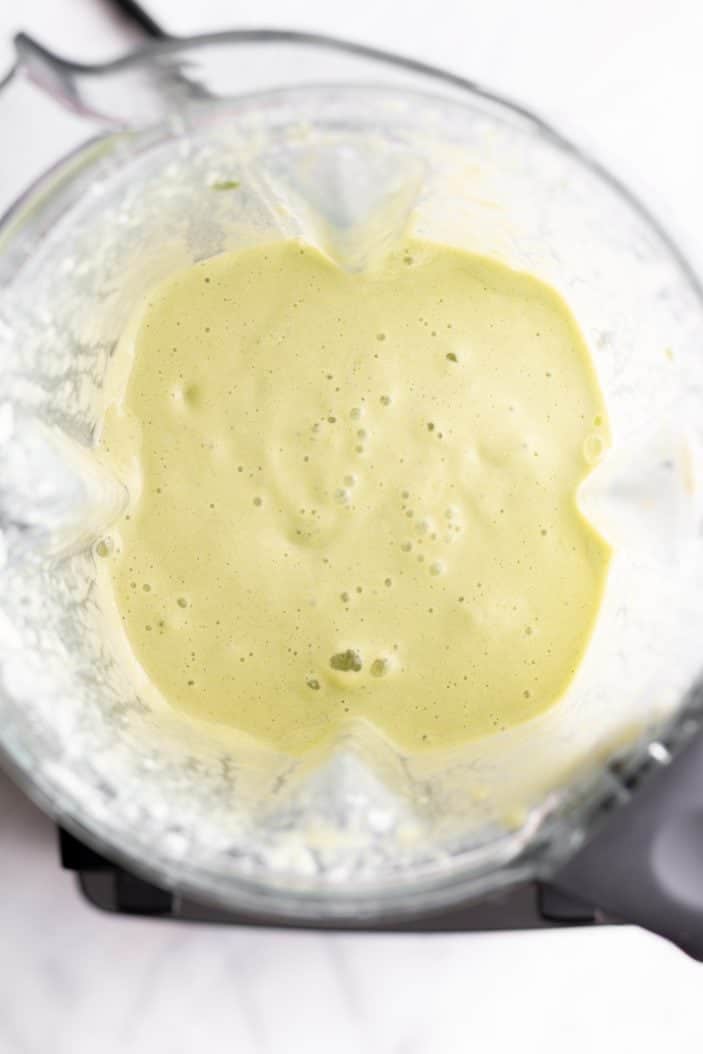 Refreshing Green Mango Smoothie in blender